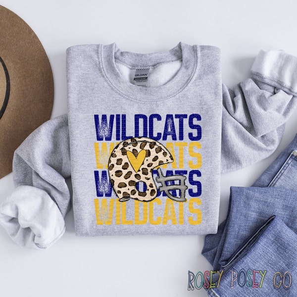 Wildcats Blue and Yellow Png - Etsy