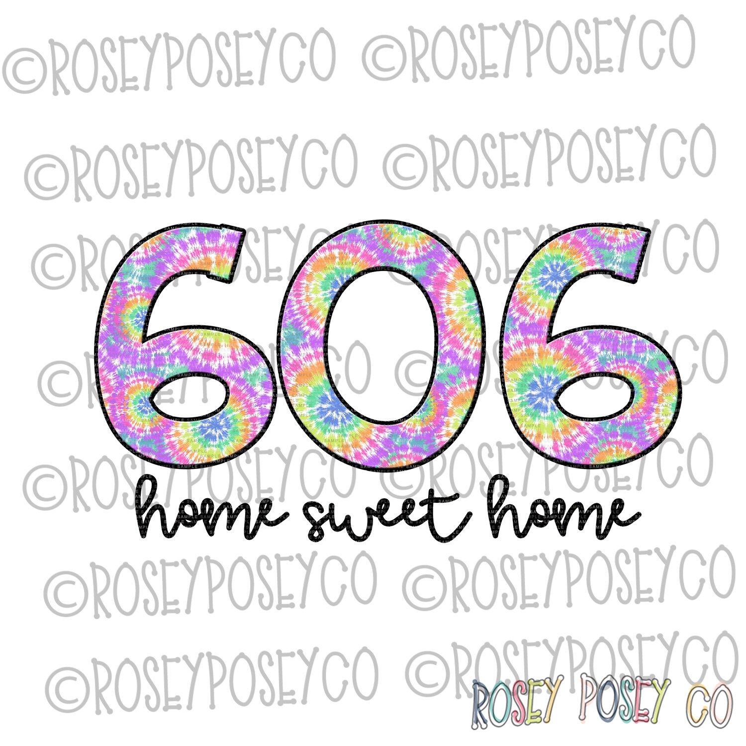 606 Area Code Kentucky KY Tie Dye Sublimation Design - Etsy