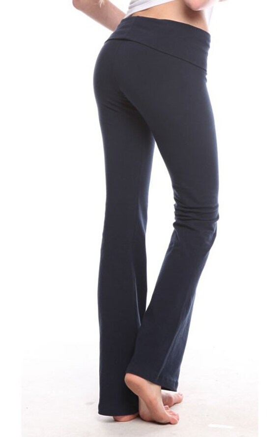 Women's Cotton Spandex Yoga Pant Combed Ring Spun Cotton Long Yoga