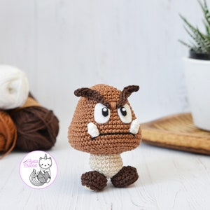 CROCHET PATTERN Goomba Super Mario bros PDF file English, French image 2