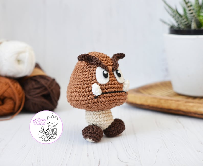 CROCHET PATTERN Goomba Super Mario bros PDF file English, French image 4