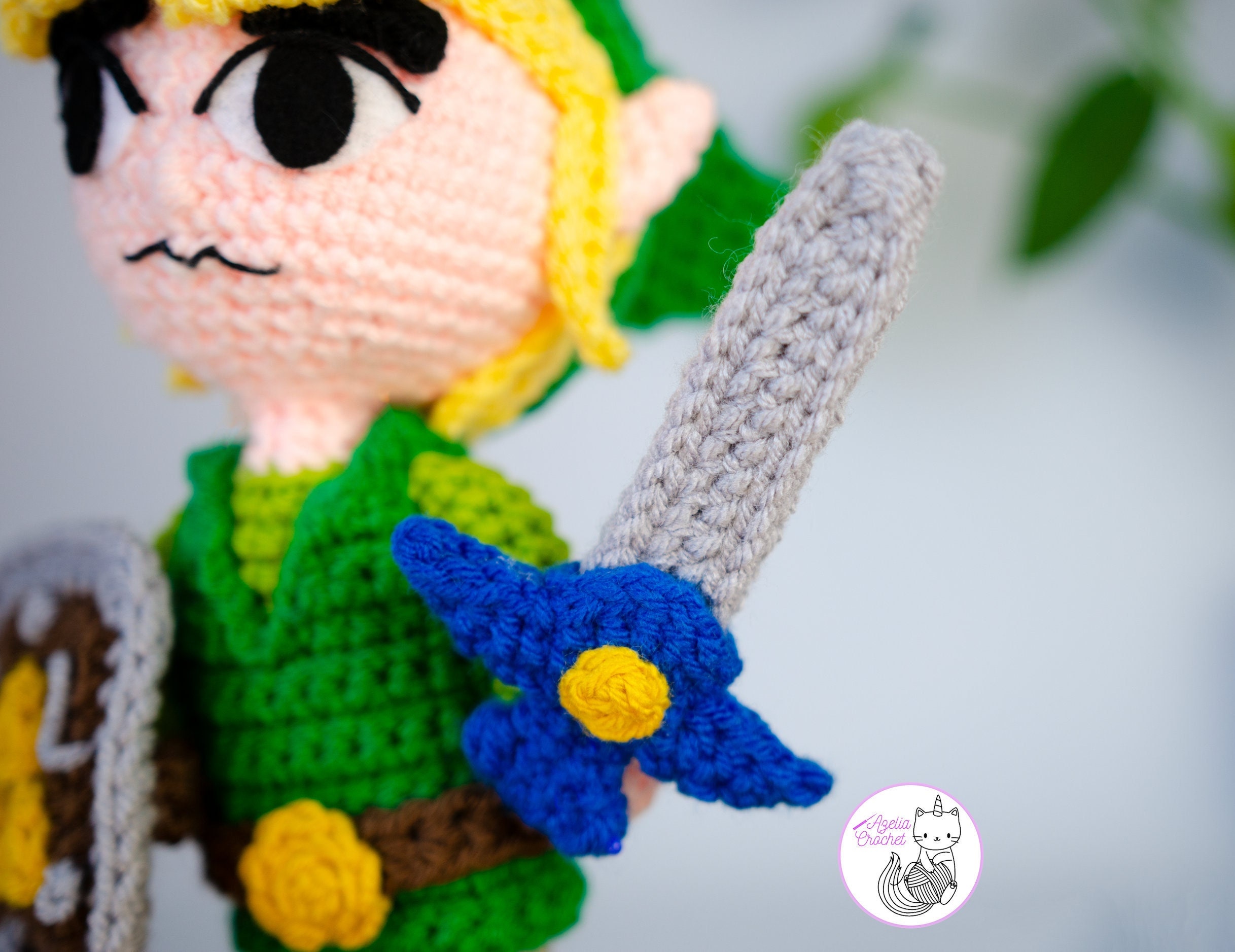 CROCHET PATTERN - Link Cartoon, Zelda the Windwaker - PDF File