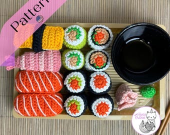CROCHET PATTERN - Sushi Box - PDF file - English