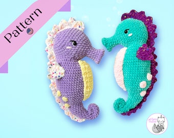 CROCHET PATTERN - Magical Seahorse - PDF file - English only