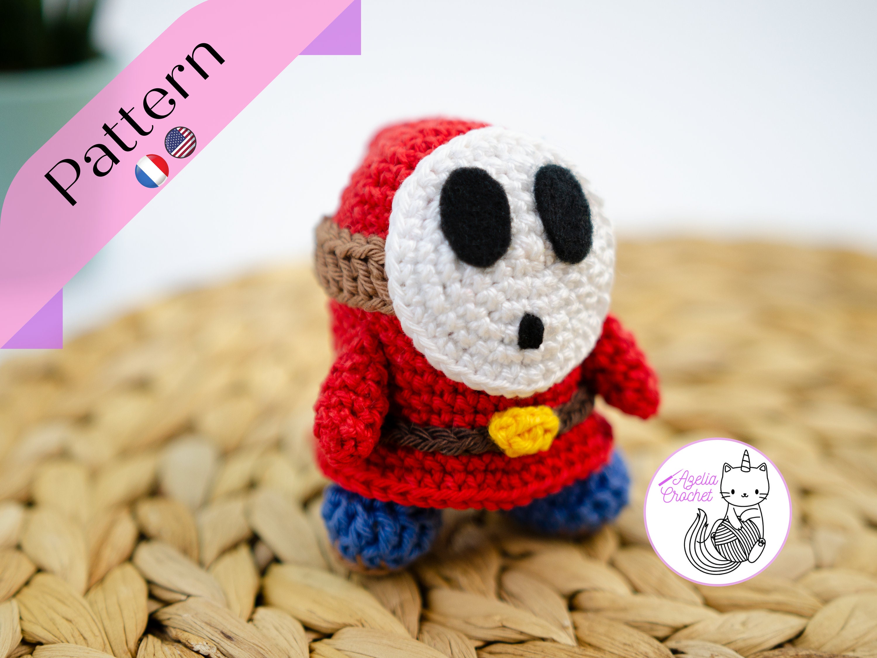 CROCHET PATTERN Shy Guy Super Mario bros PDF file Etsy España