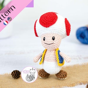 CROCHET PATTERN - Toad Super Mario bros - PDF file- English, French