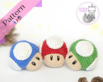 PATRÓN DE CROCHET - Hongos Mario bros - Archivo PDF - Francés, Inglés