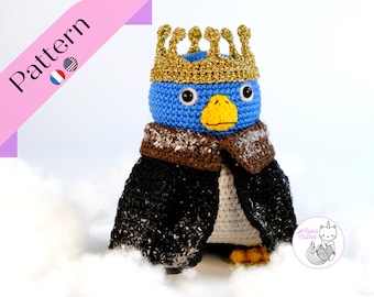 CROCHET PATTERN - Penguin King Super Mario bros movie - PDF file- English, French