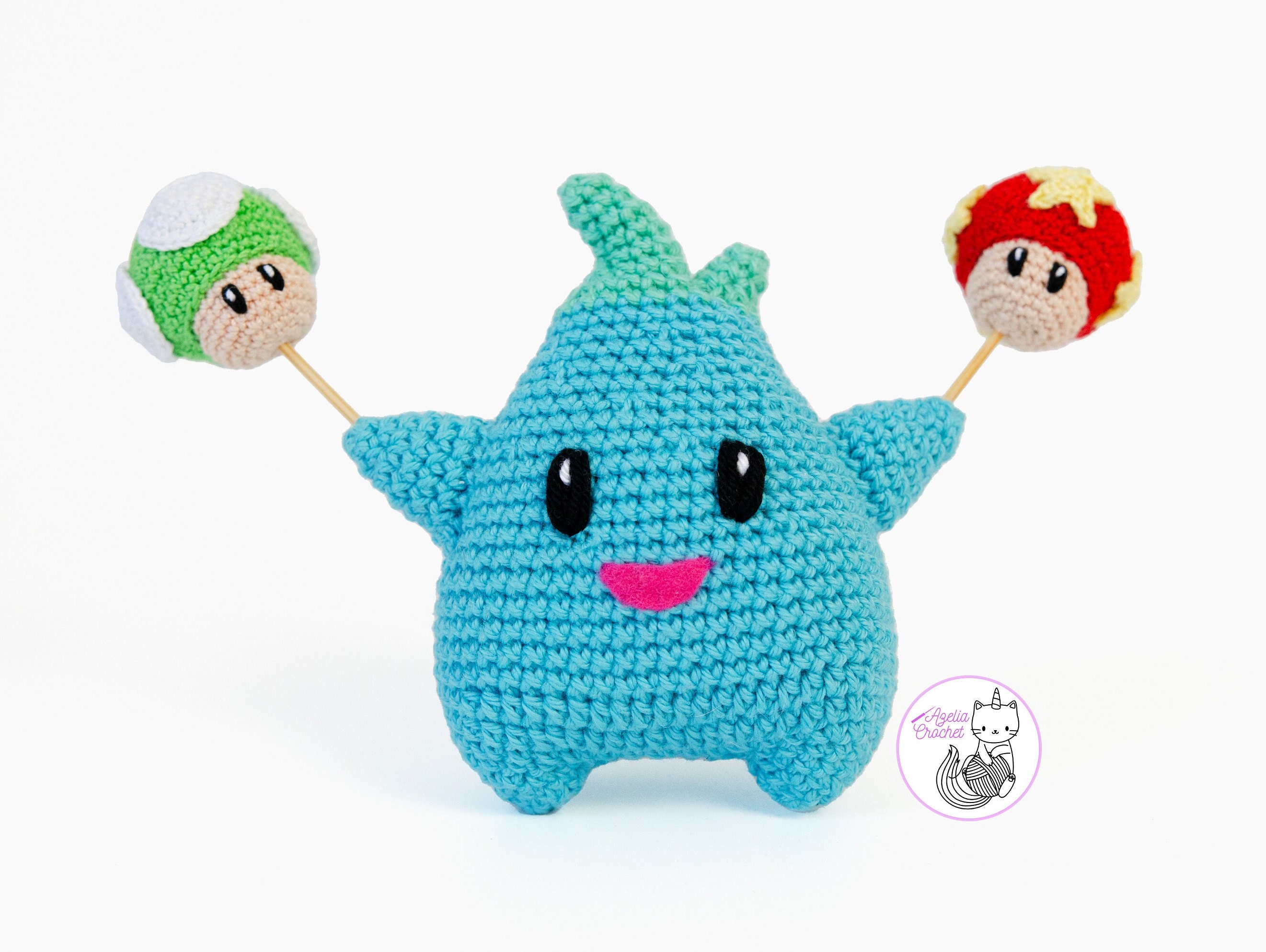 CROCHET PATTERN - Lumalee & Mushrooms Super Mario Bros Movie