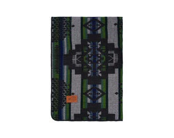 Handmade Blanket: Otavalo Ecuador Throw, Aztec Southwest Design