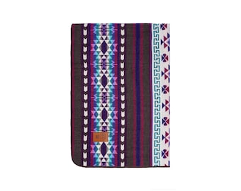 Handmade Geometric Throw Blanket: Otavalo Artisan Boho Bedding