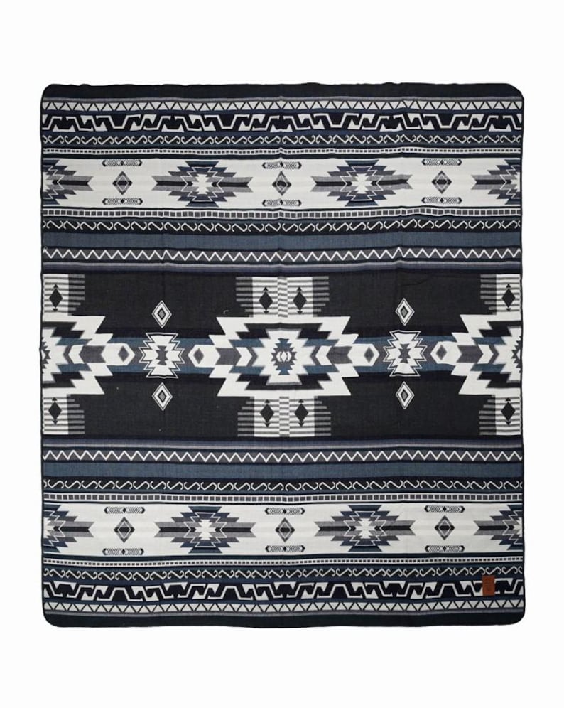 Handmade Throw Blanket: Otavalo Aztec Boho Bedding - Etsy