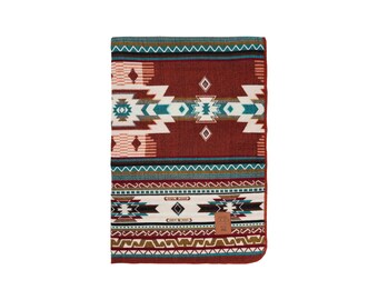 Handcrafted Otavalo Blanket: Double-Sided Geometric Throw, Boho Aztec Style l