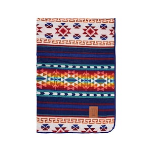 Double-Sided Blanket from Otavalo Ecuador | Throw Blanket | Boho Bedding | Geometrical Pattern Aztec / Southwest Artisan Style l Alpaca