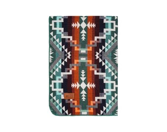 Handmade Otavalo Blanket: Double-Sided Geometric Throw, Boho Aztec Style l