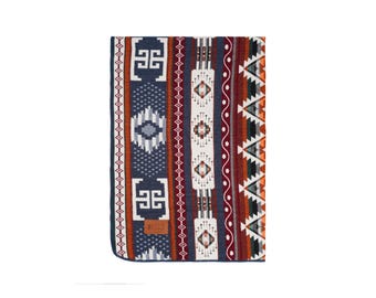 Handmade Ecuadorian Boho Throw Blanket | Double-Sided Geometric Aztec Pattern | Premium Material | Perfect for Outdoor, Picnic& Home Bedding