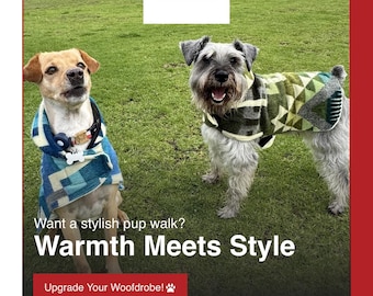 Handcrafted Andes Dog Pawcho | Water-Resistant Acrylic Fleece Coat