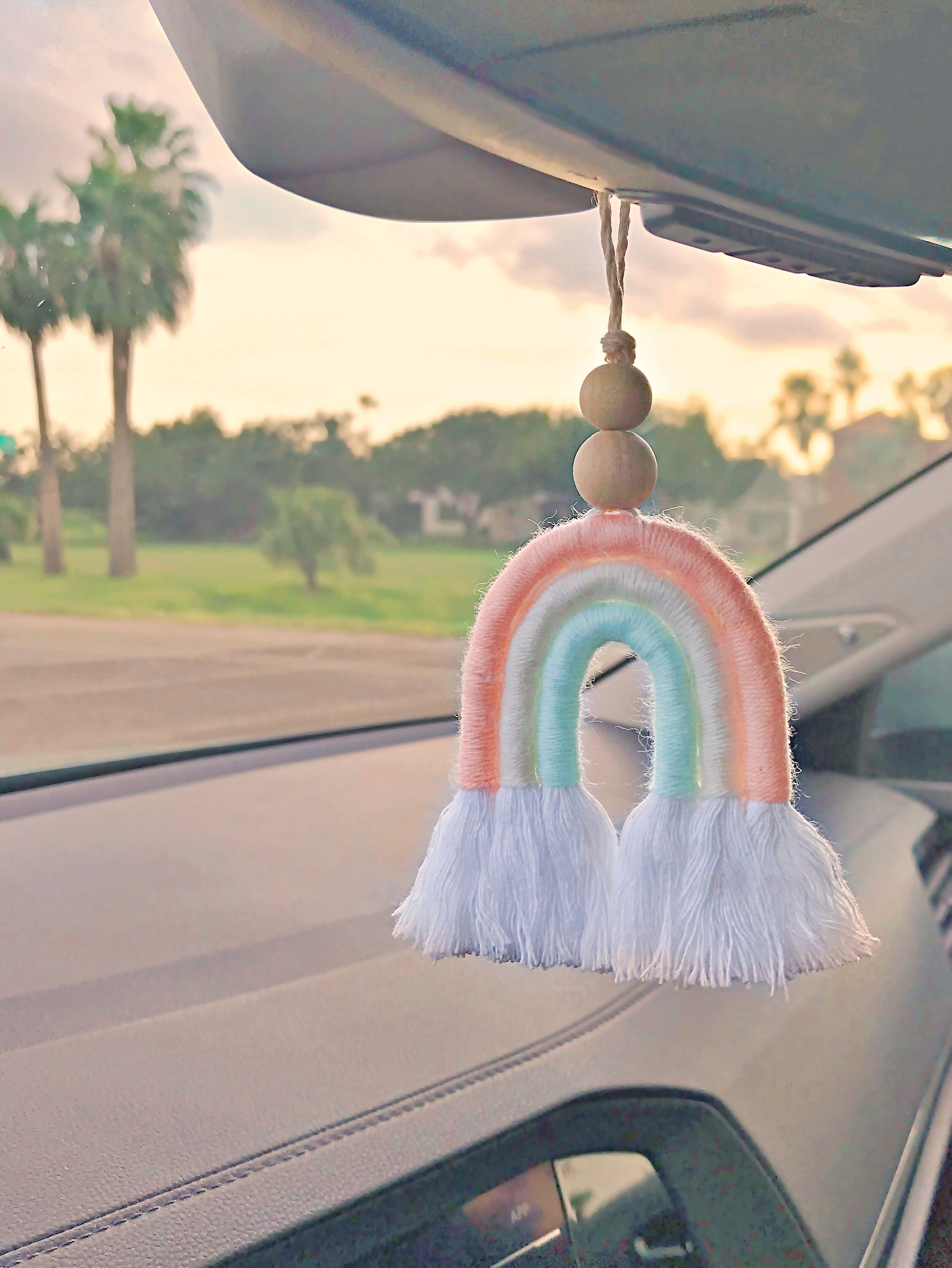 Buy Macrame Rainbow Car Charm Pastel Shades Online in India Etsy