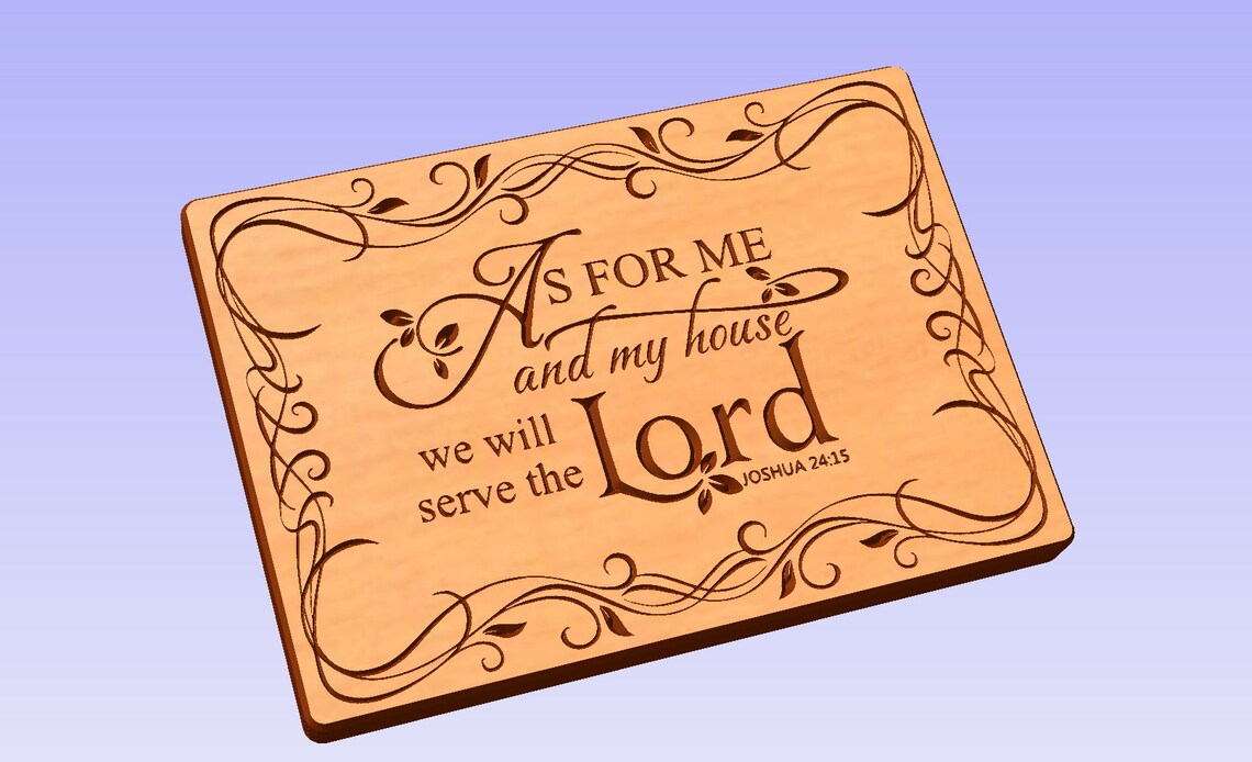 As for Me and My House We Will Serve the Lord Cnc Christian Decor Wood ...