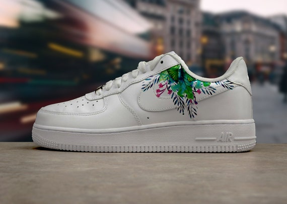 Nike Air Force 1 Flower Hand Painted 