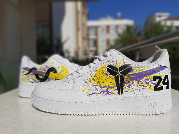Kobe Air Force Kobe Schoen Laker Air Force Kobe Bryant Air | Etsy