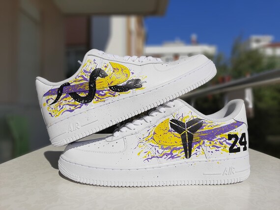 Kobe Air Force Kobe Schoen Laker Air Force Kobe Bryant Air | Etsy