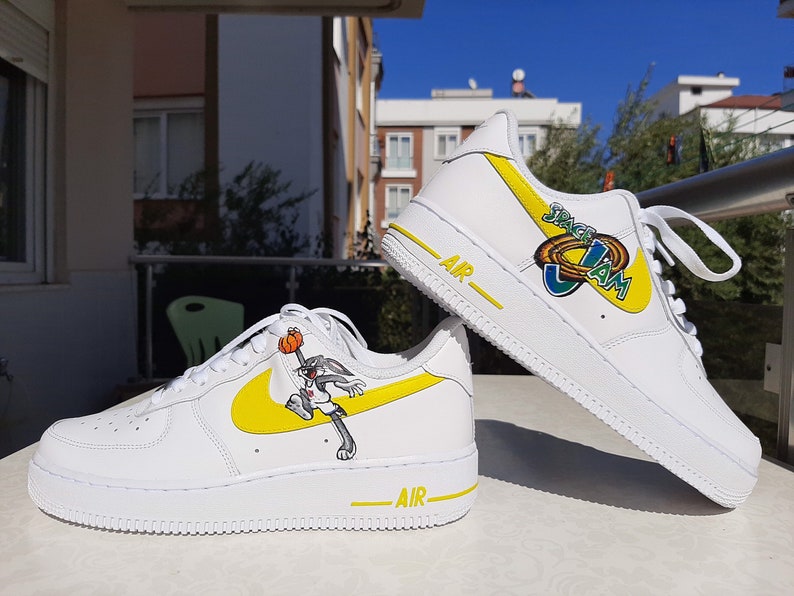 Nike Air Force 1 Michael Jordan Bugs Bunny Space Jam Hand | Etsy