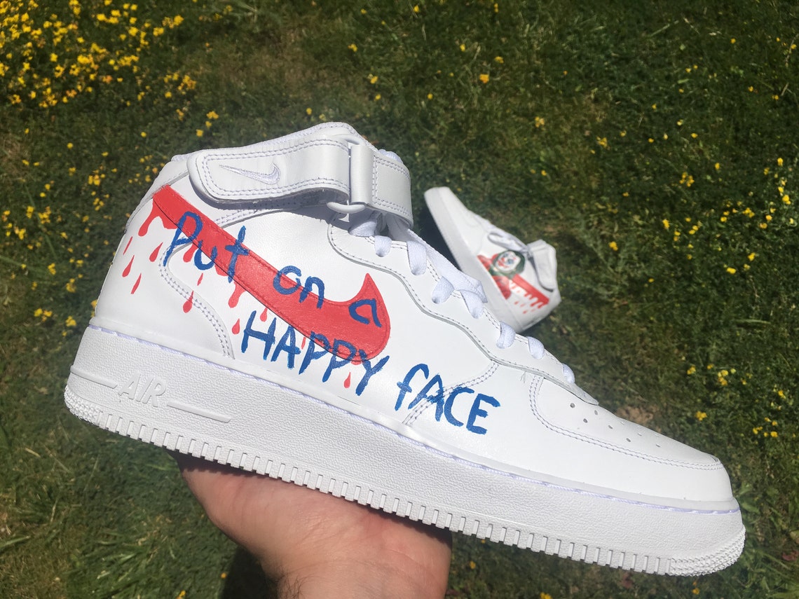 Nike Air Force 1 Joker & Drip Hand Painted Shoes Custom | Etsy