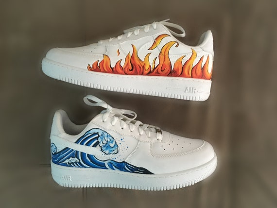 air force 1 custom flame