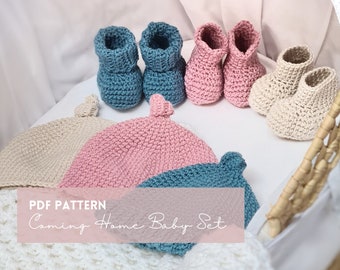 Coming Home Baby Set Crochet Pattern PDF