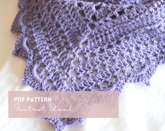 Foxtrot Shawl Crochet Pattern PDF