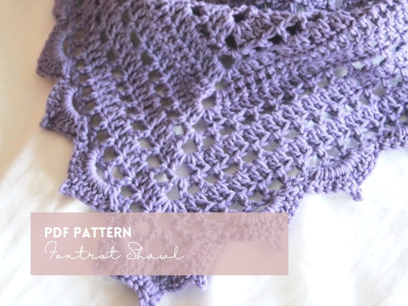 Foxtrot Shawl Crochet Pattern PDF image 1