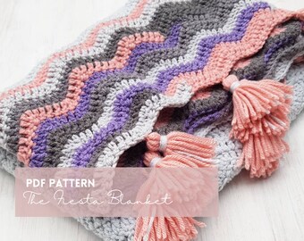 Fiesta Crochet Blanket Pattern PDF file