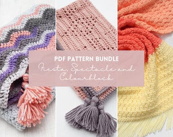 Blanket Pattern Bundle: Colourblock, Fiesta, Spectacle PDF Files