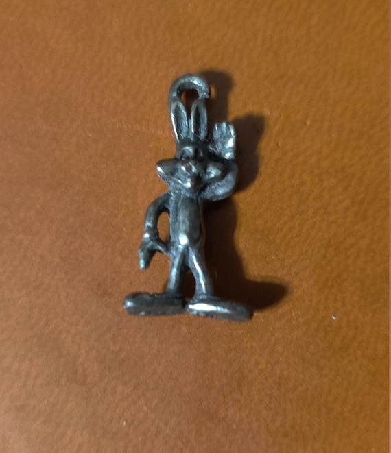 Vintage WB Pewter Bugs Bunny Charm - image 1