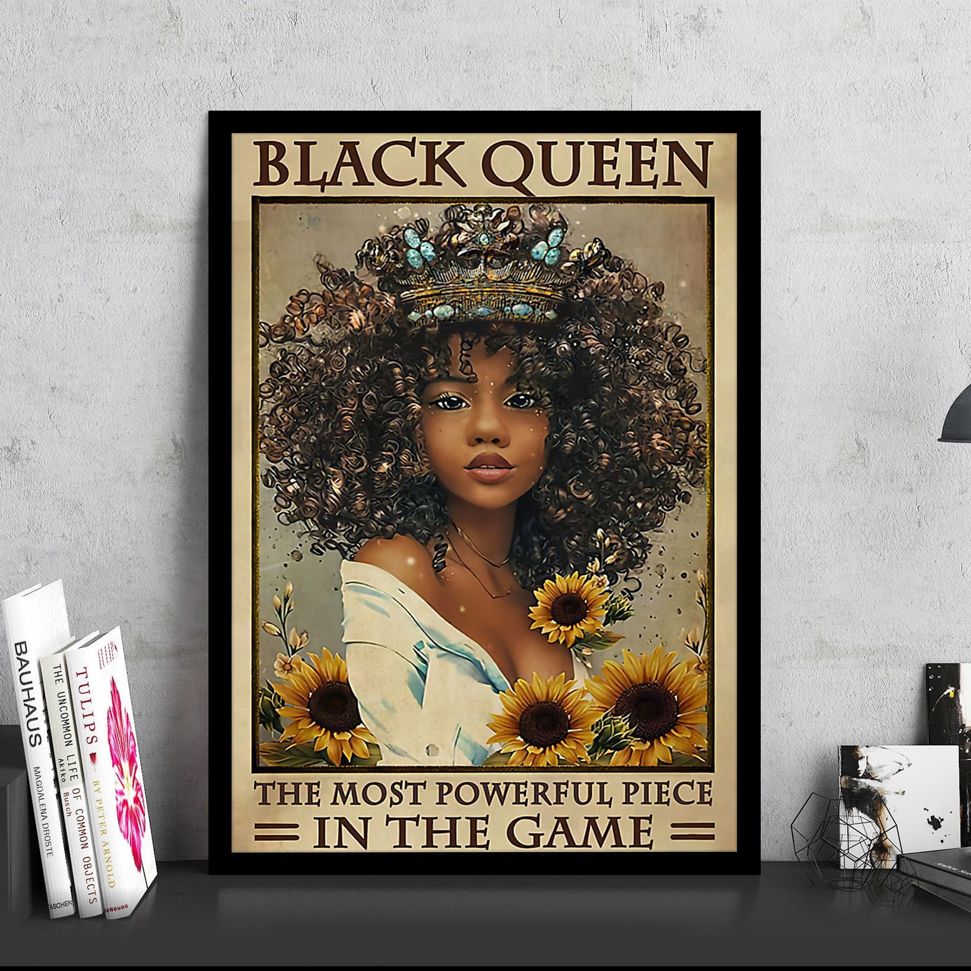 Black Queen Most Powerful Chess Piece African American Canvas - TeeHex