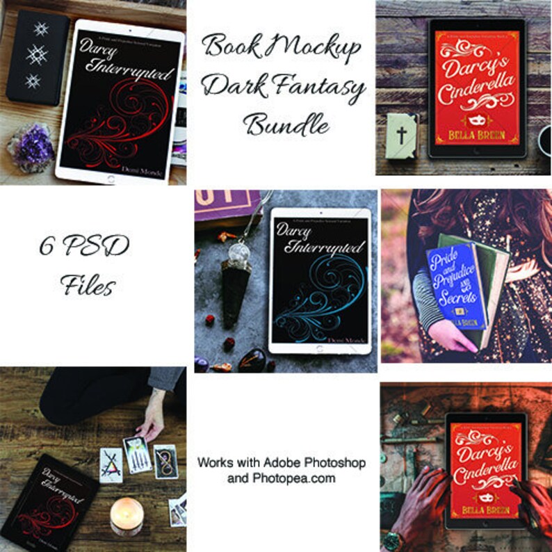Download 6 Dark Fantasy Paranormal Book Cover Mockups Flat Lay Ipad Etsy