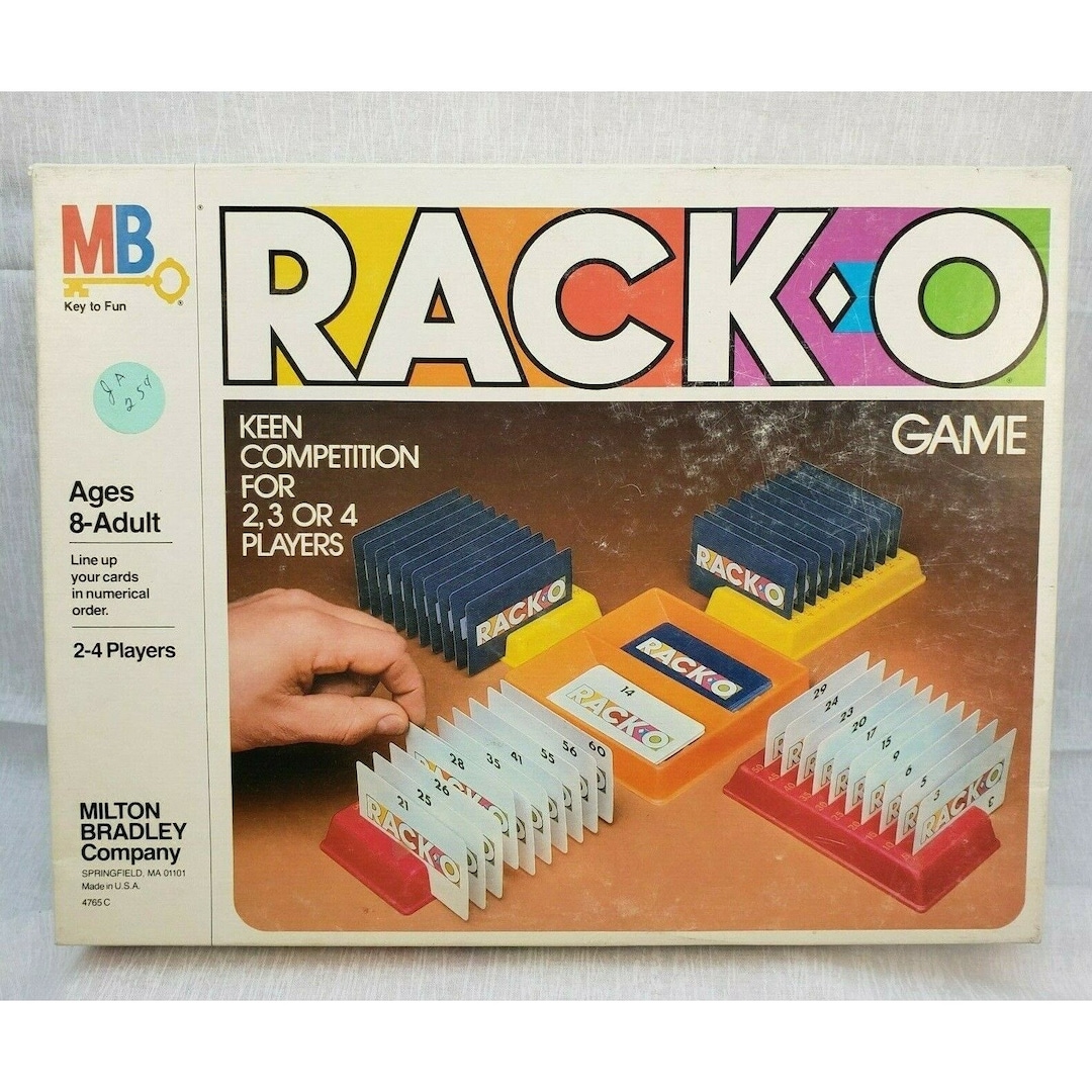 Milton Bradley RACKO Card Game 4765 Vintage 1980 Family Fun Etsy