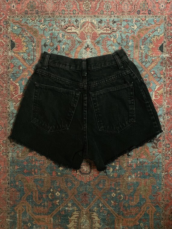 wrangler black denim shorts