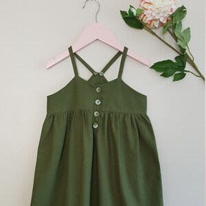 little girl olive green dress