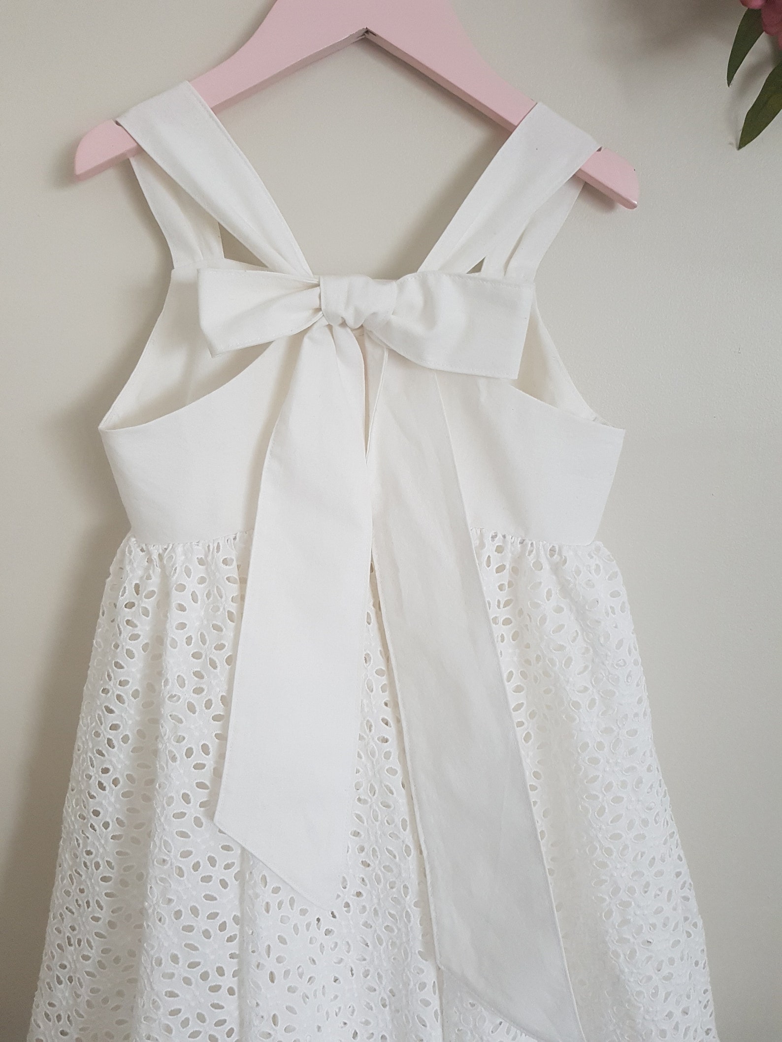 Little girl white party dress cotton eyelet dress boho baby Etsy