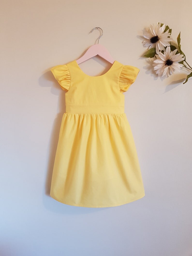 Robes de petite fille pêche, robe de mariée bébé boho, robe de fille de fleur, robe avec noeud, robe de bébé blanche, premier anniversaire, robe classique image 5