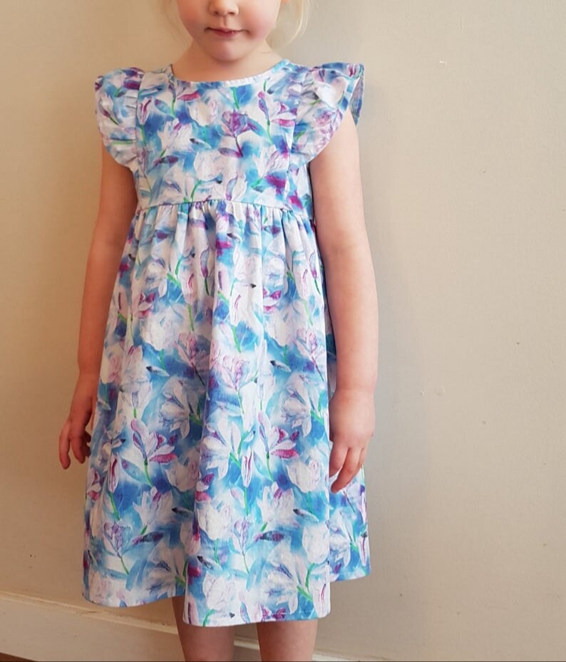 Flutter Sleeve Toddler Dress Little Girl Dresses Baby Doll - Etsy Canada