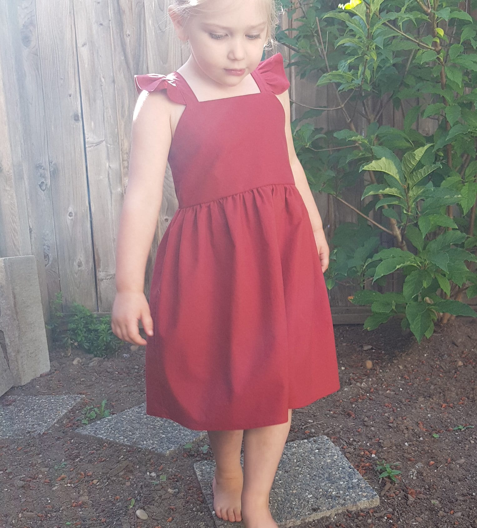 little girl red formal dress