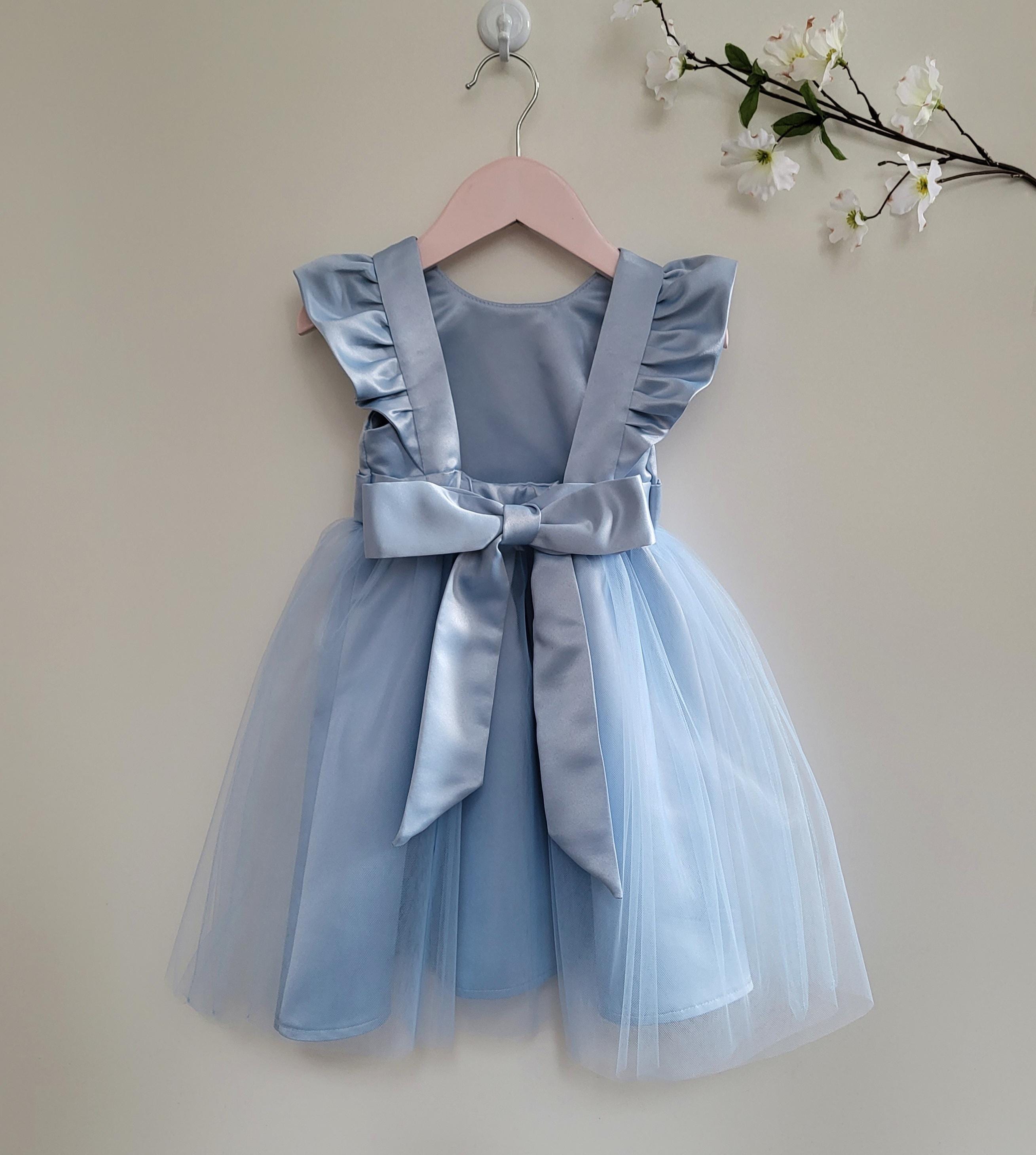 blue dress with bow Elenora Mini Dress