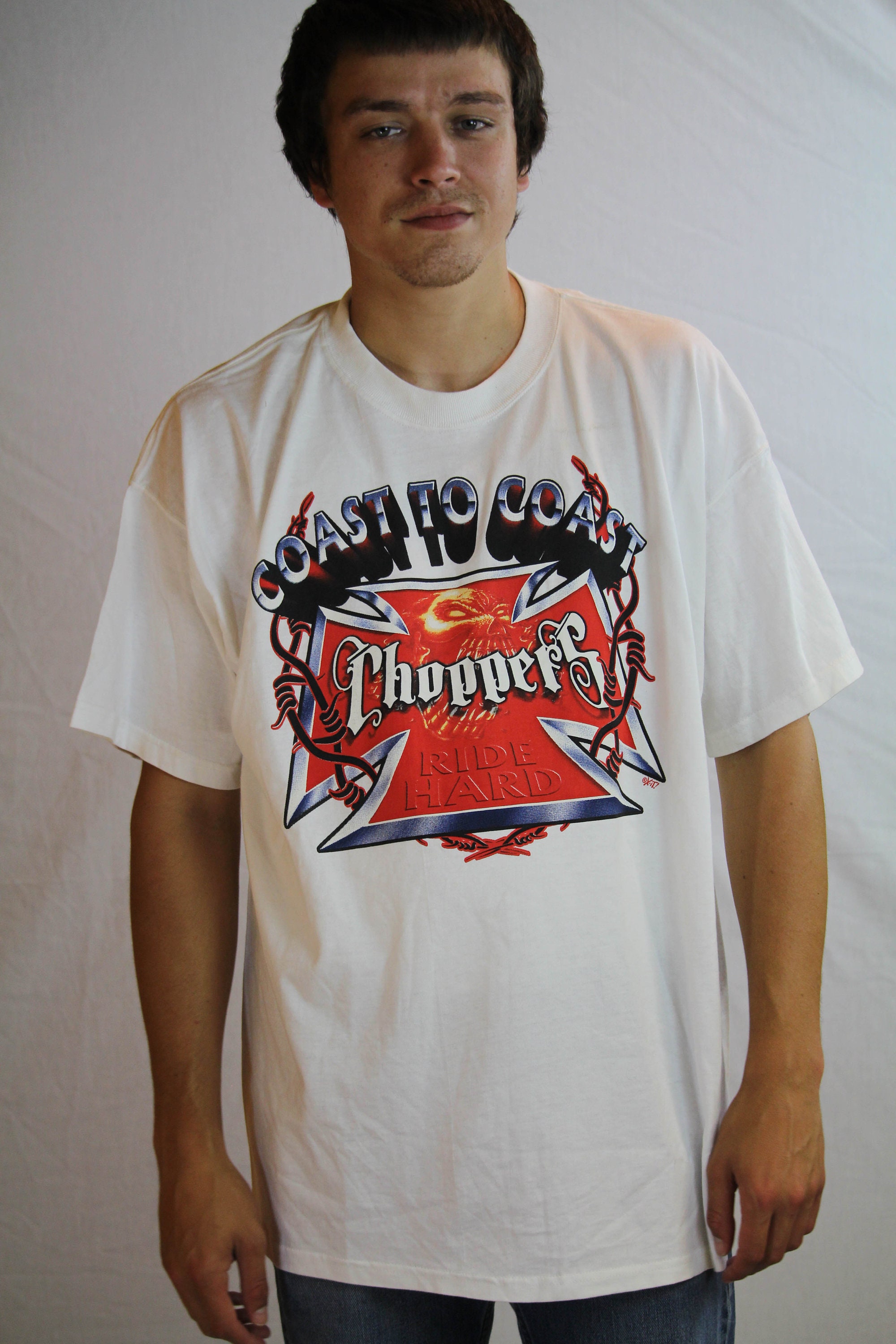 Vintage West Coast Choppers T Shirt XXL California Orange Vintage West Coast Choppers T Shirt XXL California Orange