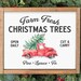 Farm Fresh Christmas Tree Sign Printable Wall Art | Etsy