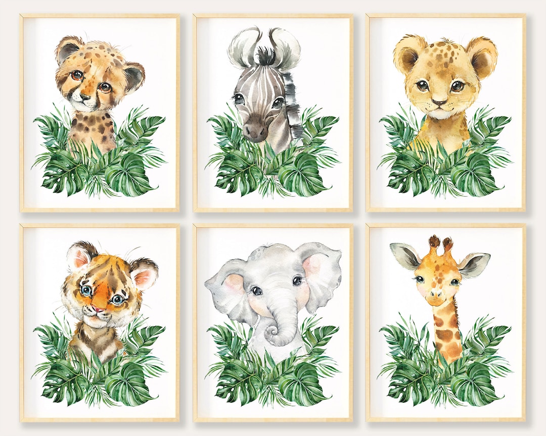 Safari Nursery Decor Printable Wall Art Safari Nursery Prints - Etsy