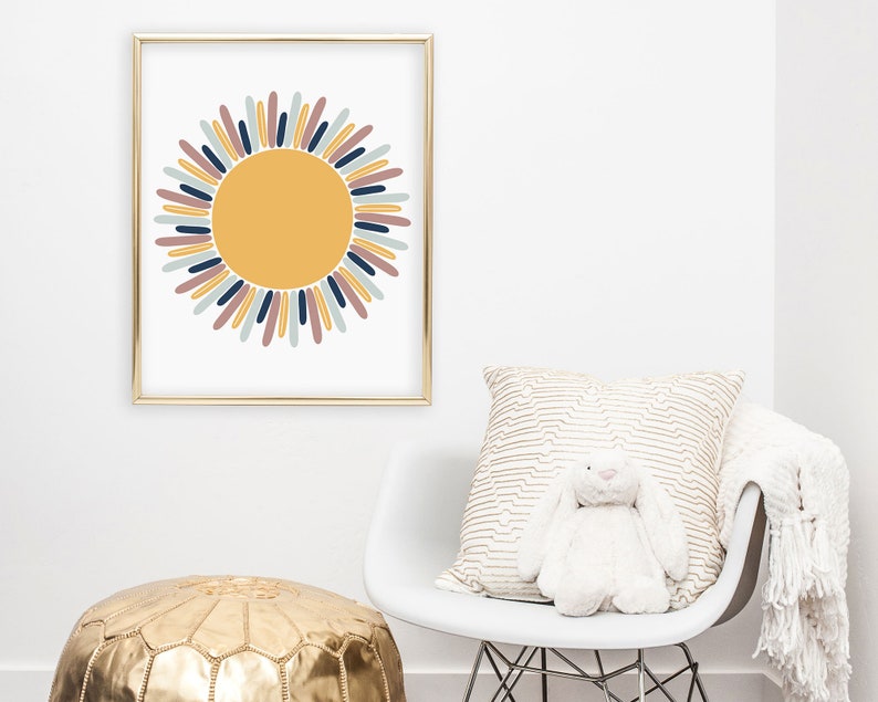 Sun Printable Wall Art Sunshine Print Sun Nursery Print Etsy
