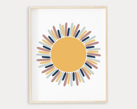 Sun Printable Wall Art Sunshine Print Sun Nursery Print | Etsy